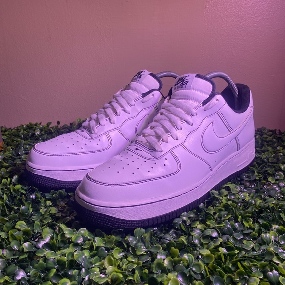 🔥 NIKE AIR FORCE 1 LOW ‘07 CONTRAST STITCH BLACK WHITE SNEAKER MEN 13 CV1724-103 - Picture 2 of 9